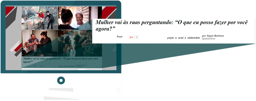 imagem notícia: Mulher vai às ruas perguntando: O que eu posso fazer por você agora?